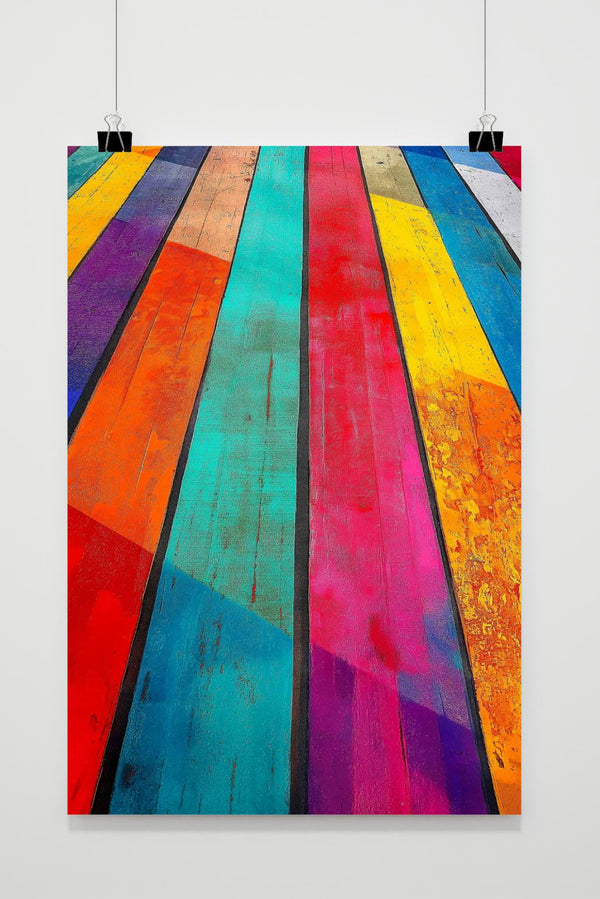 Bunte Linien Poster