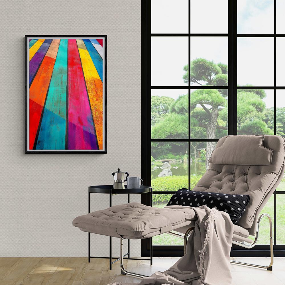 Lignes Colorées dans un intérieur