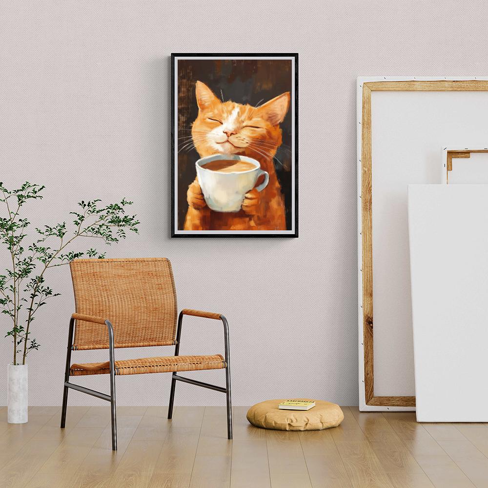 Chat au Café dans un intérieur