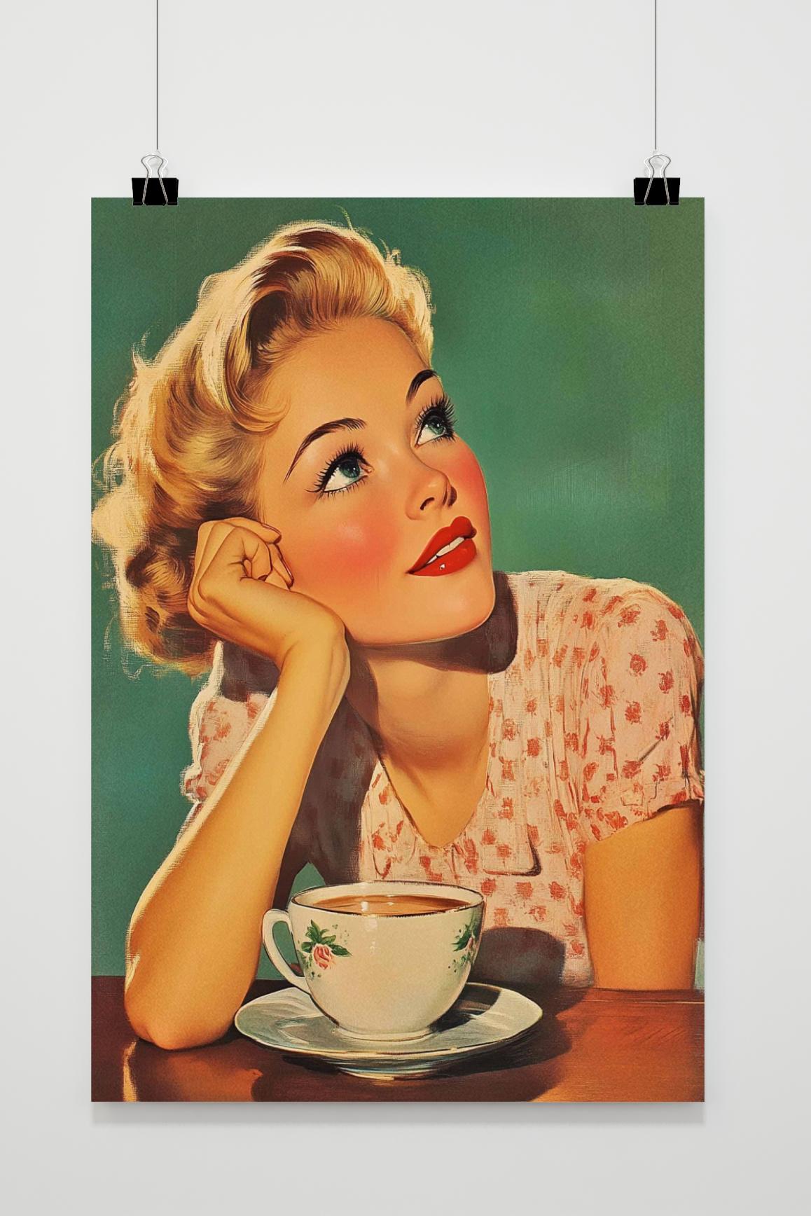 Póster Mujer Café de 25 Artstreet