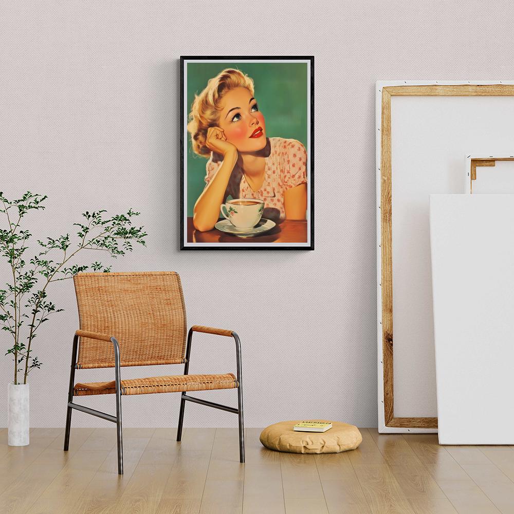 Mujer Café en un interior