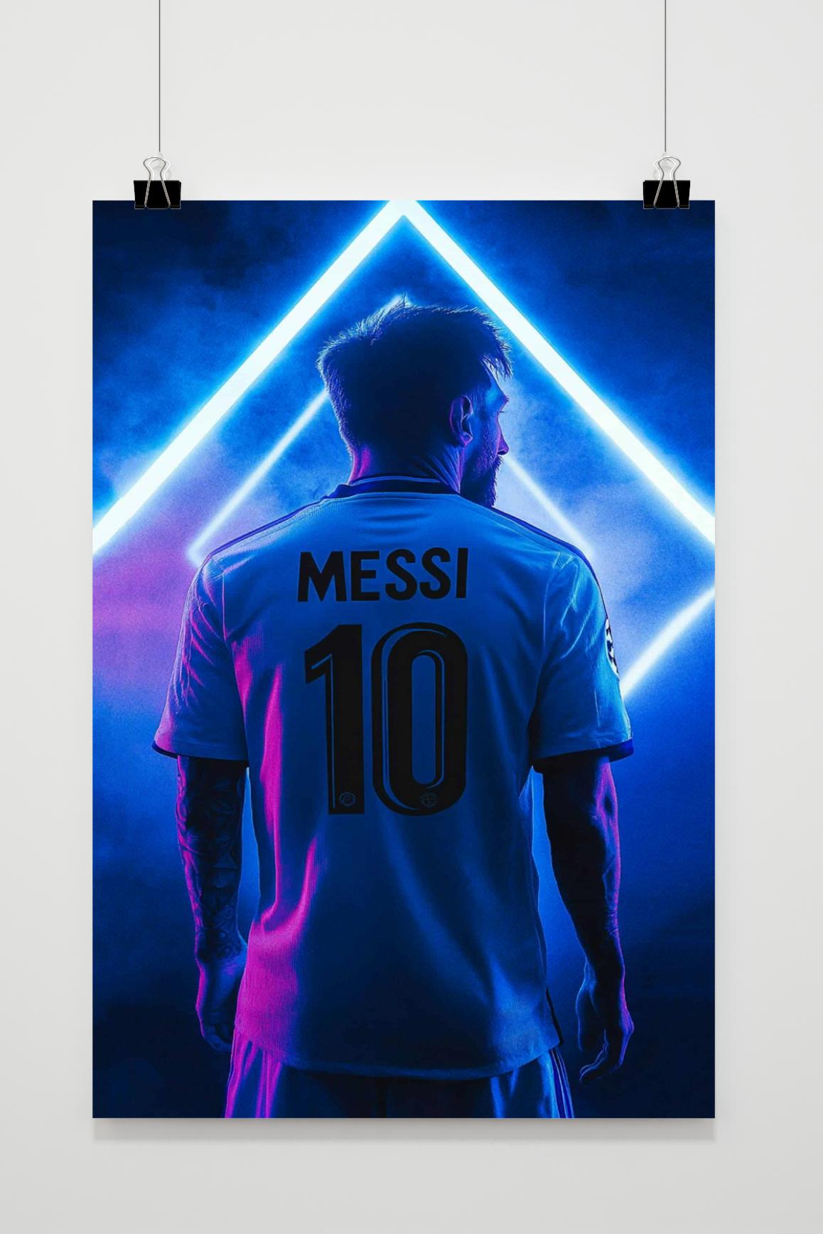 Affiche Lionel Messi Neon de 25 Artstreet