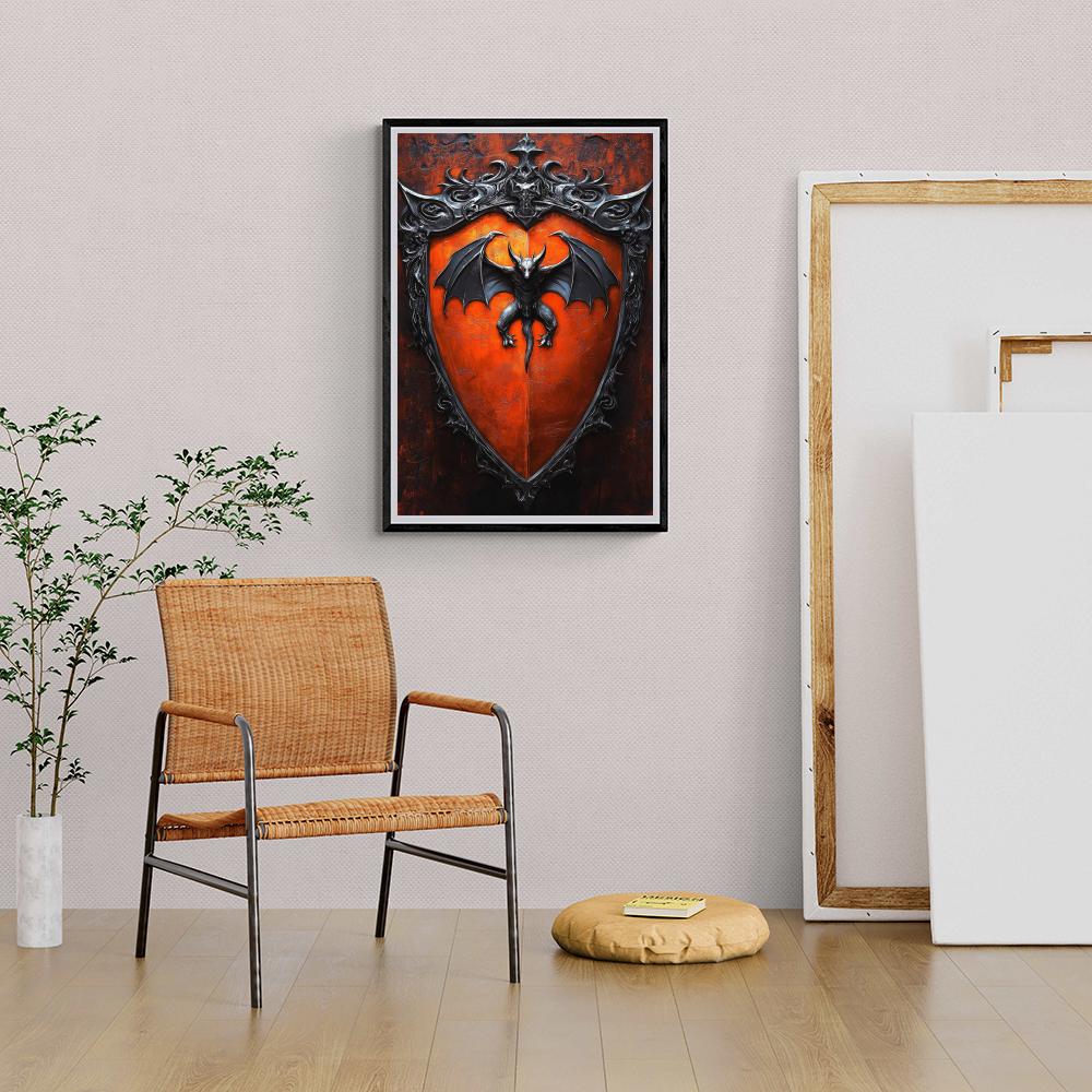 Bouclier de Dragon dans un intérieur