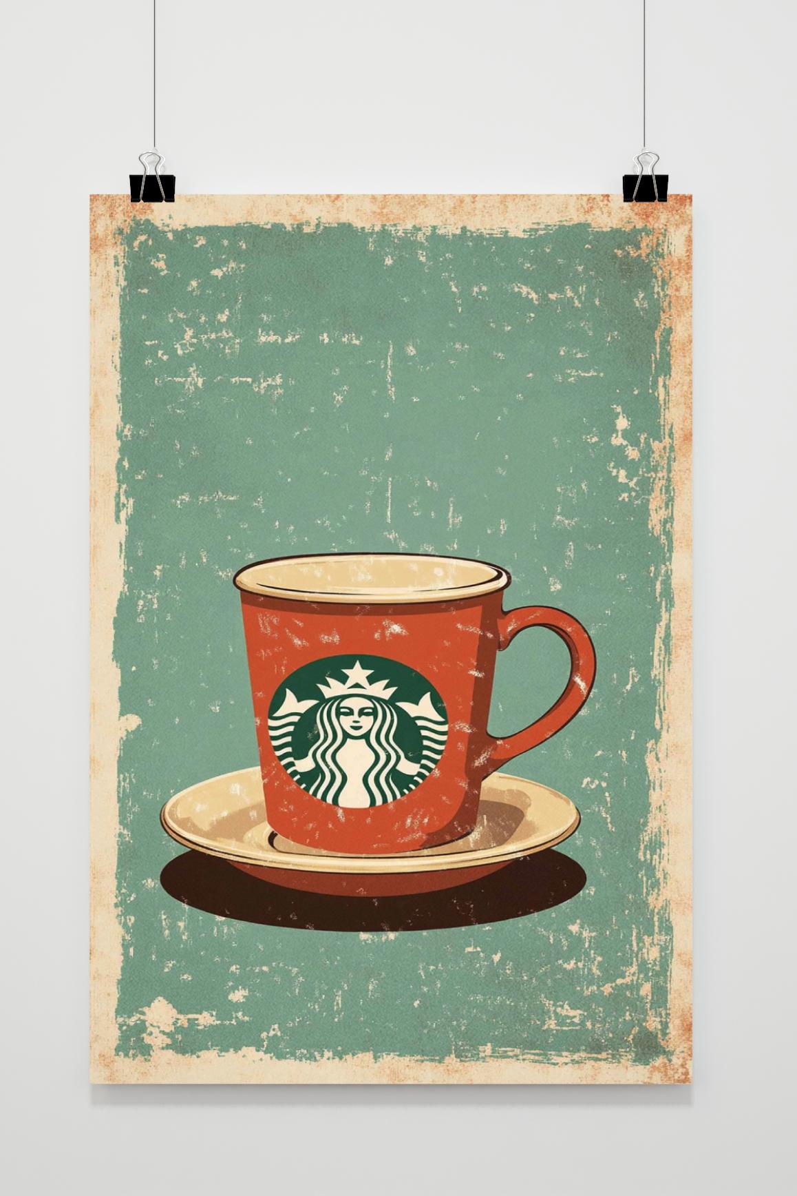 Affiche Coffee Starbucks de 25 Artstreet