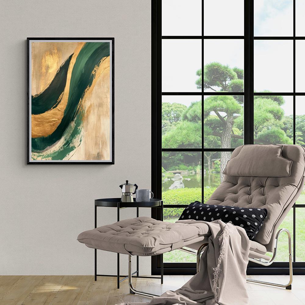 Or et Vert dans un intérieur