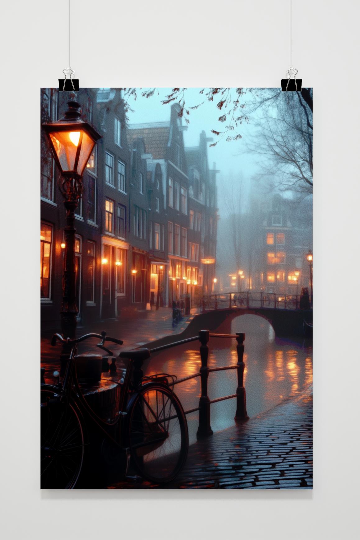 Affiche Amsterdam Brume de 25 Artstreet