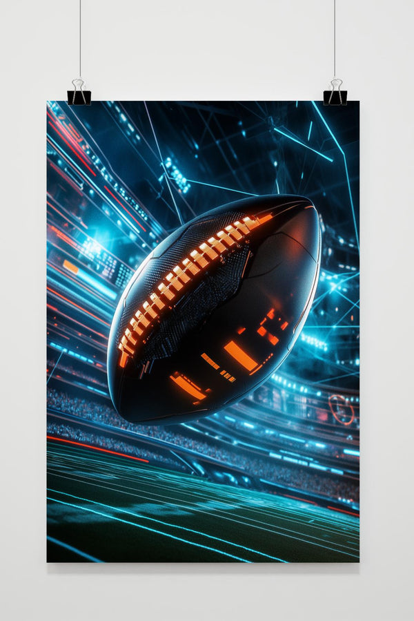 Futuristisch Voetbal poster