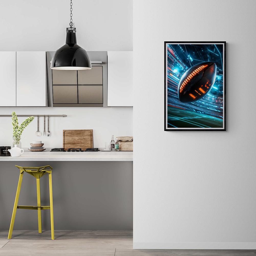 Football Futuriste dans un intérieur