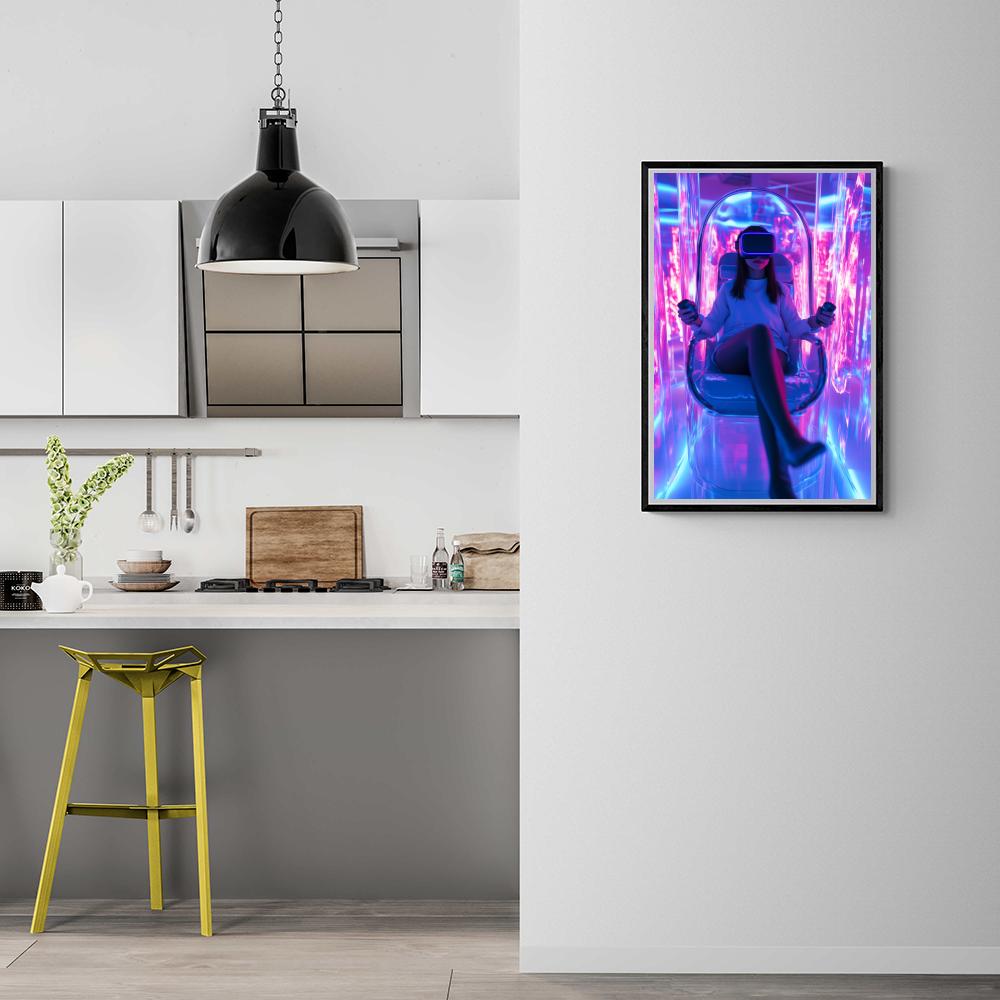 Jeune Fille VR dans un intérieur