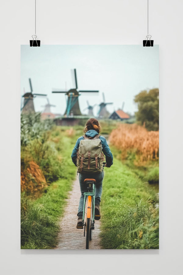 Fiets Meisje poster