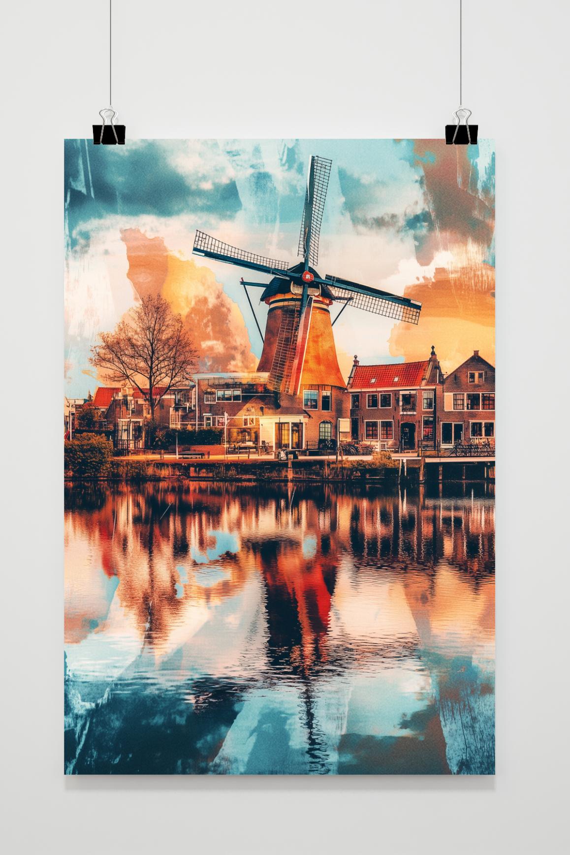Affiche Moulin urbain de 25 Artstreet