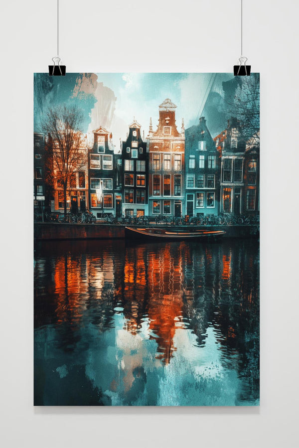 Póster Canal de Amsterdam