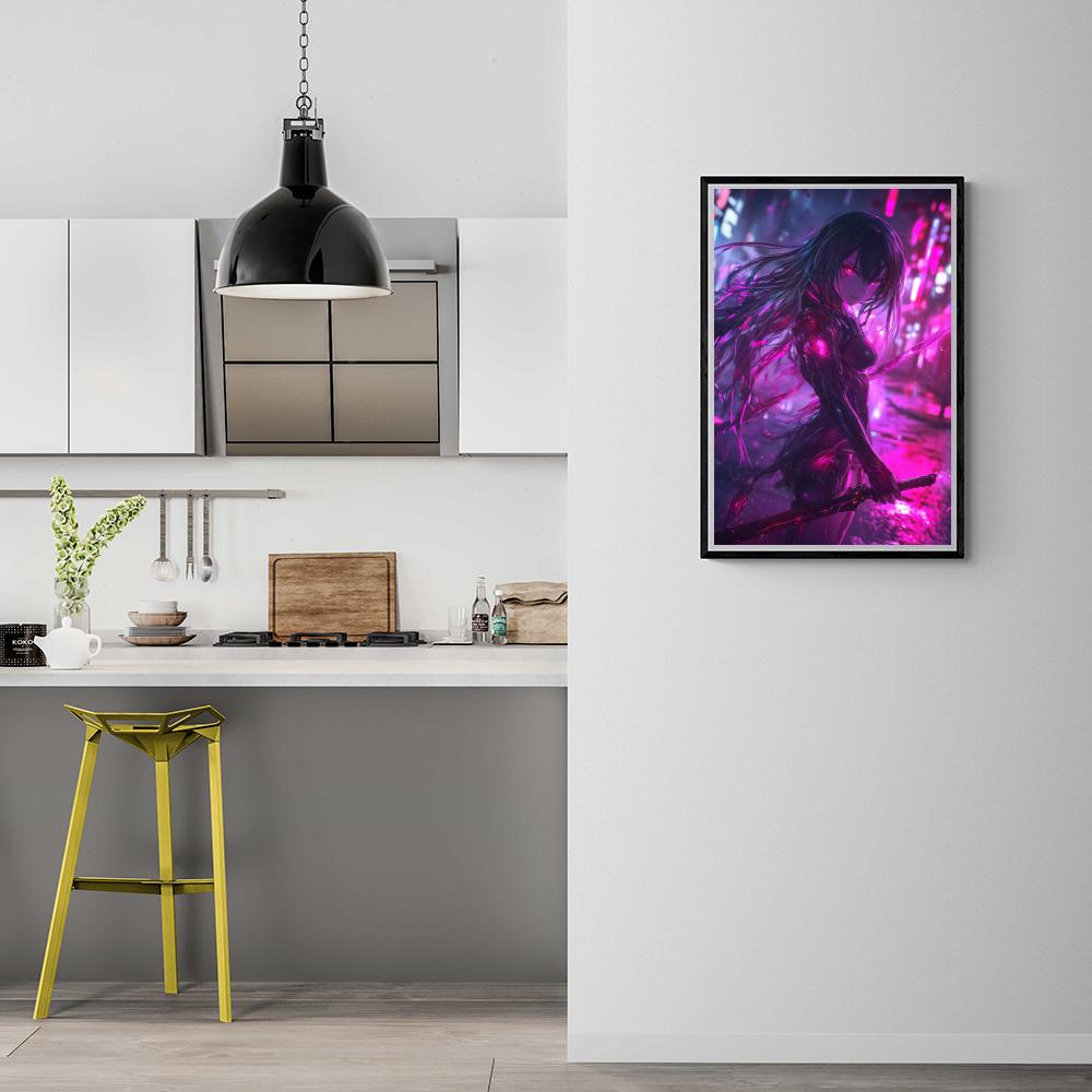 Guerrier Futuriste dans un intérieur