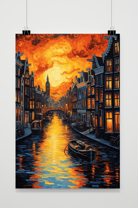 Póster Amsterdam Poster Grachten de 25 Artstreet
