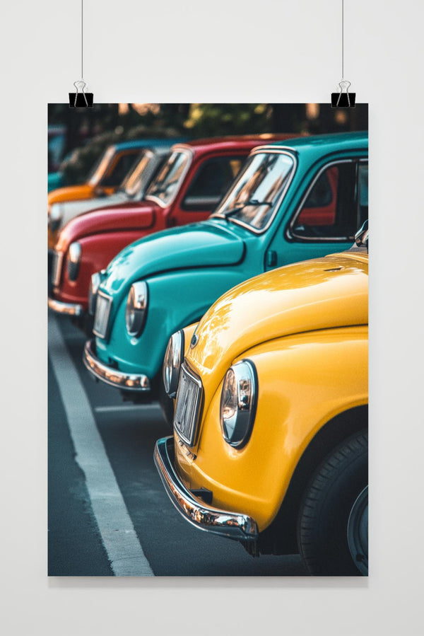 Affiche Auto's Kleurrijk