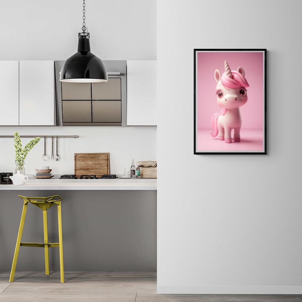 Licorne Rose dans un intérieur