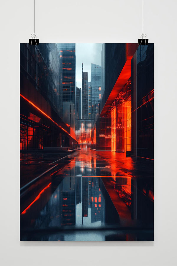 Póster Ciudad Futurista