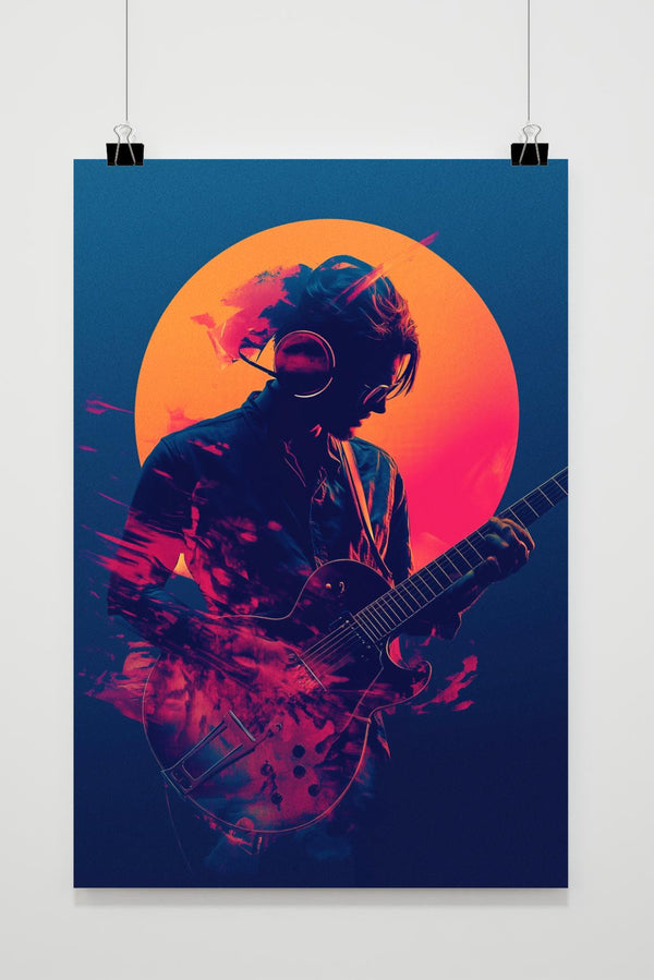 Guitar player poster