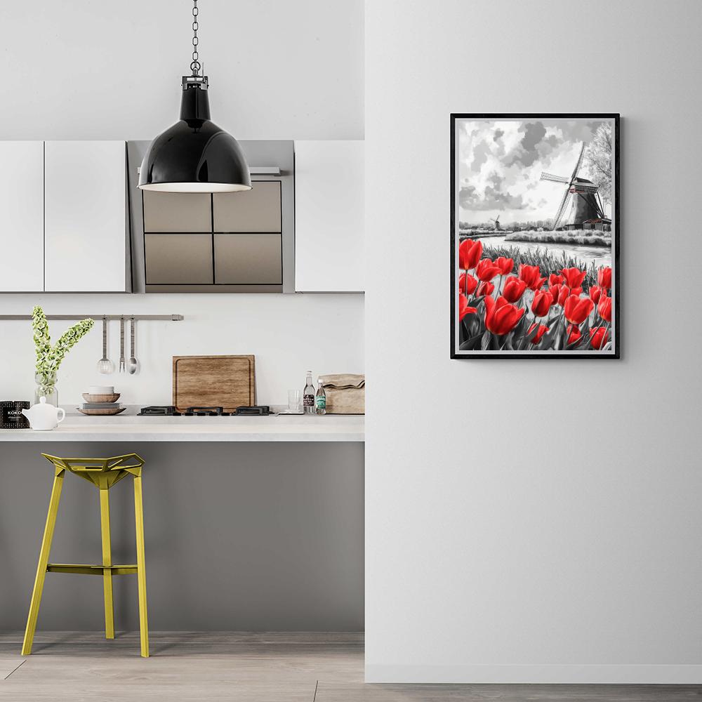 Tulipes Rouges dans un intérieur