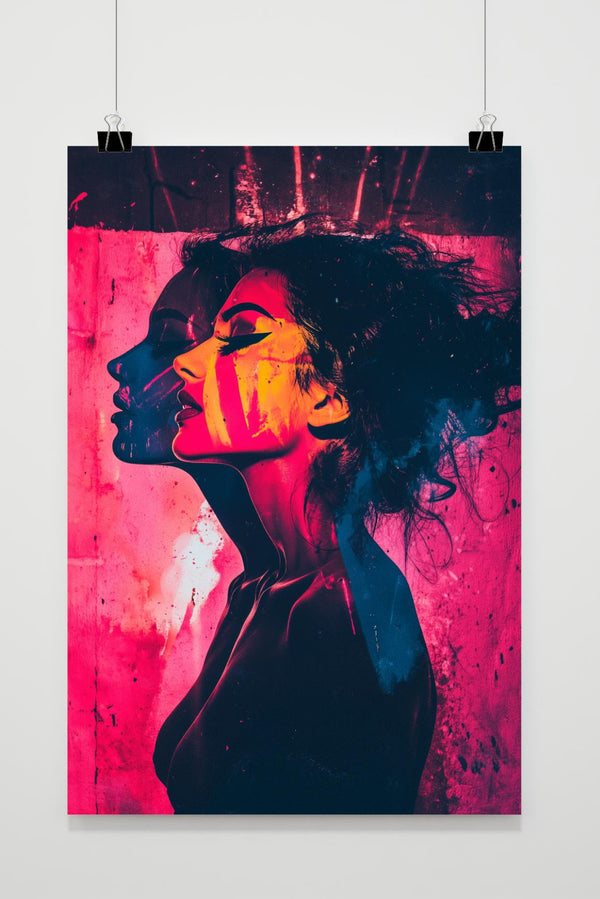 Vrouw Zijaanzicht poster