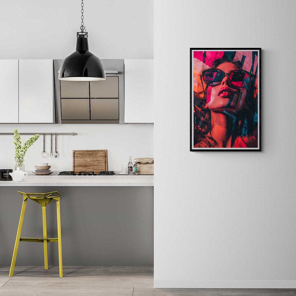 Femme superposition dans un intérieur