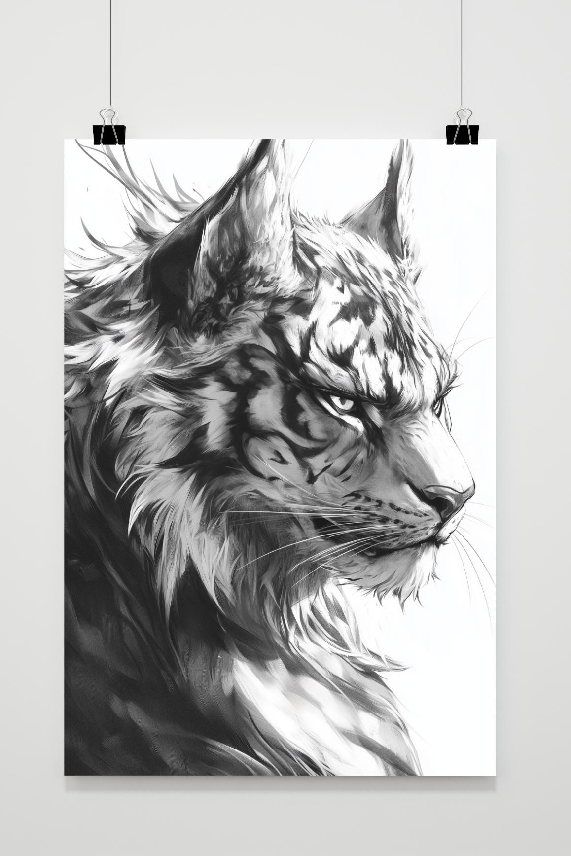 Affiche Tigre fantaisie de 25 Artstreet