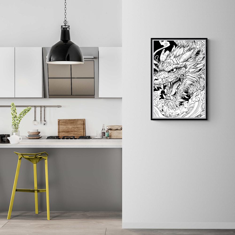 Dragon dans un intérieur