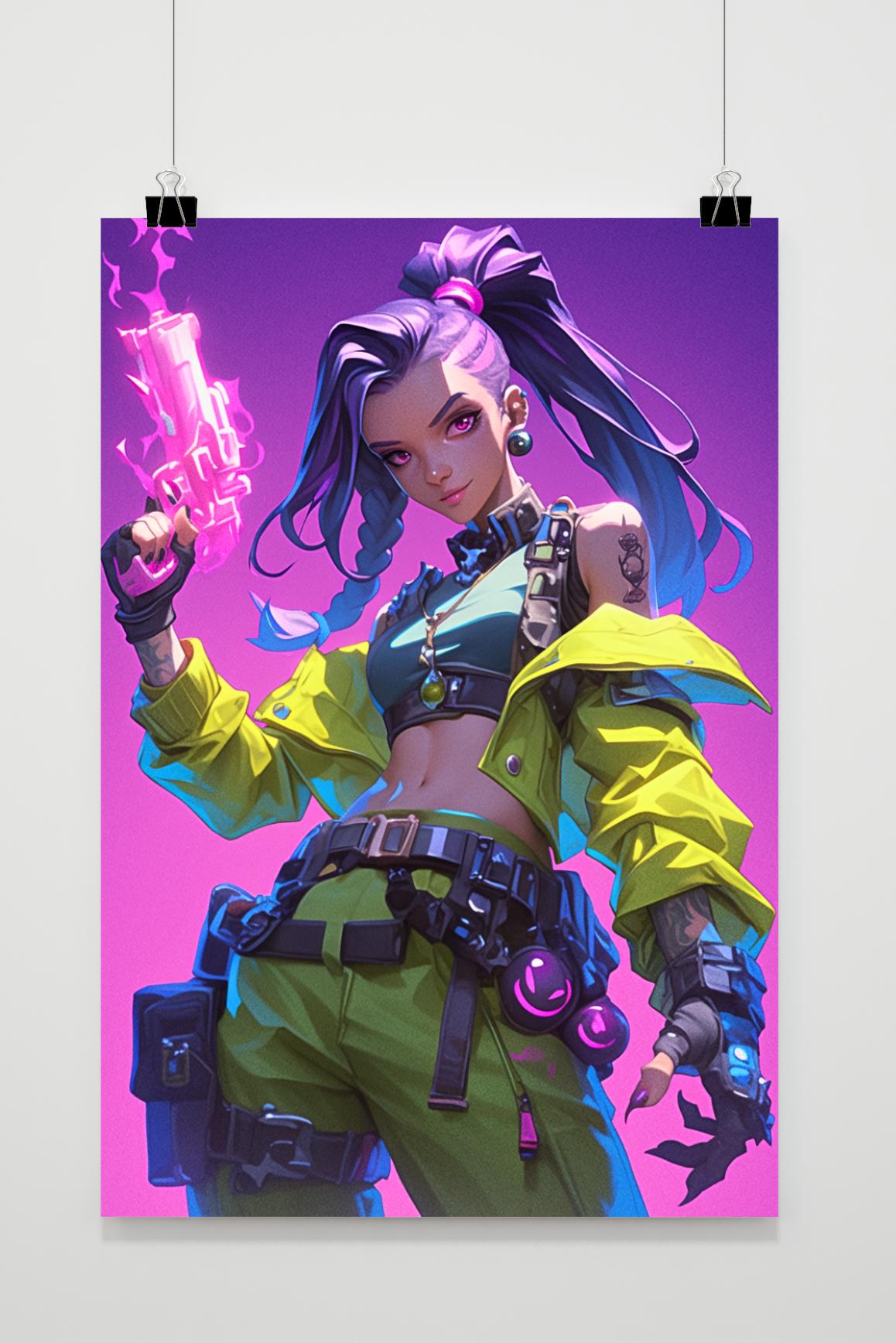 Affiche Fille Archère de 25 Artstreet