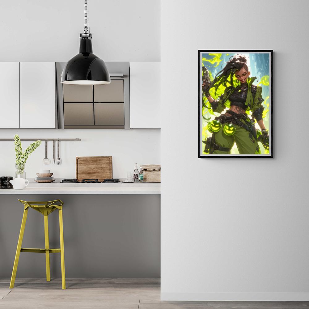 Femme Archère dans un intérieur