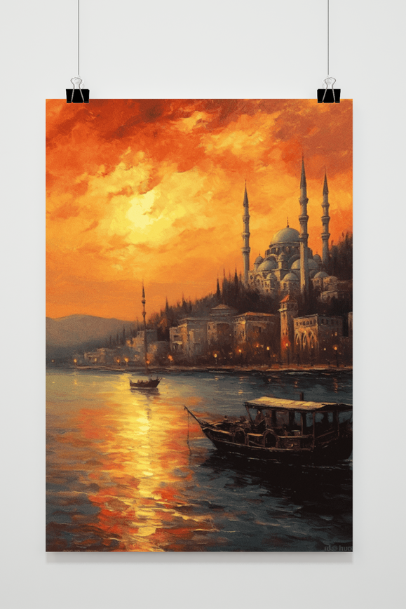 Póster Istanbul Abstracto