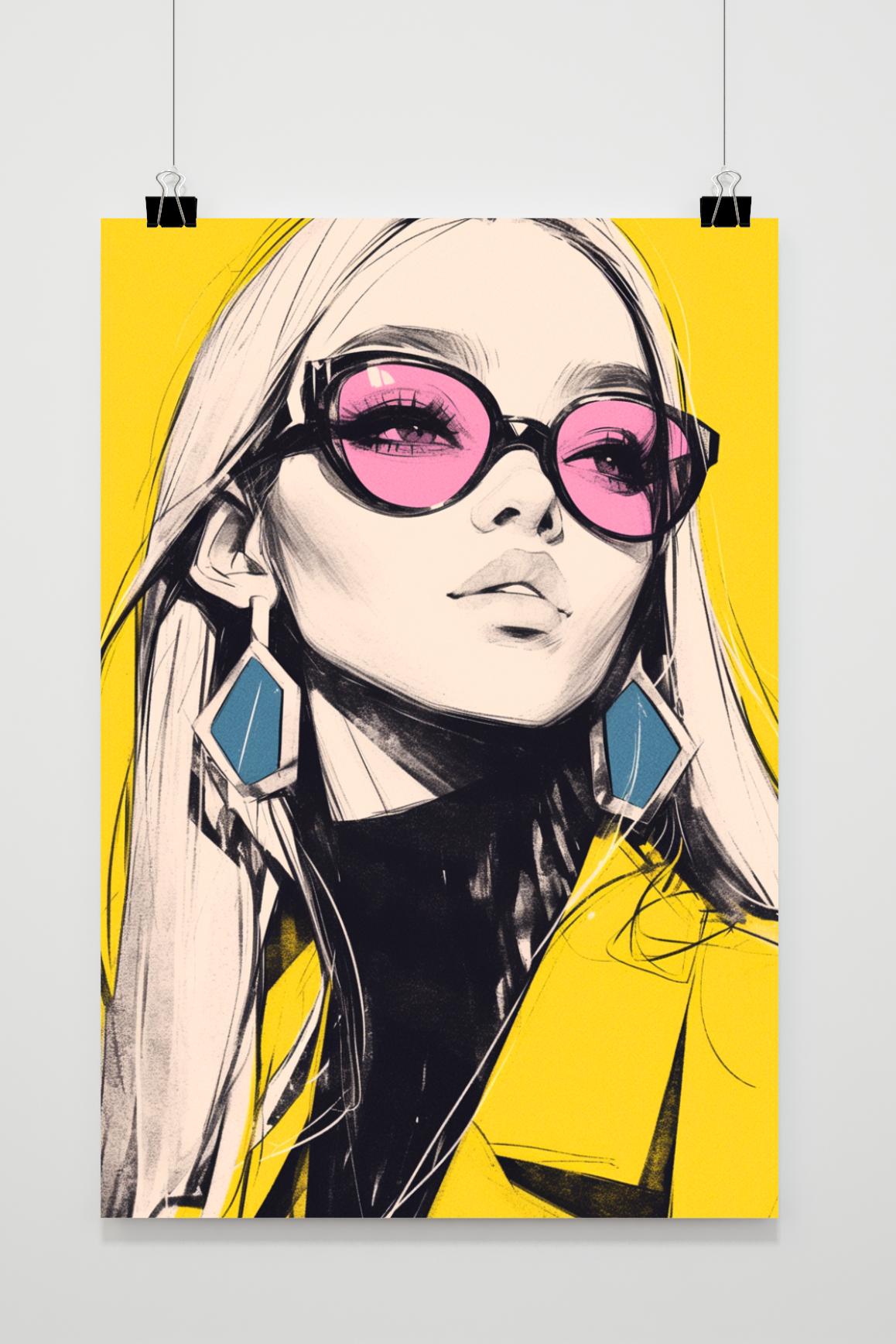 Affiche Jeune Fille Mode de 25 Artstreet