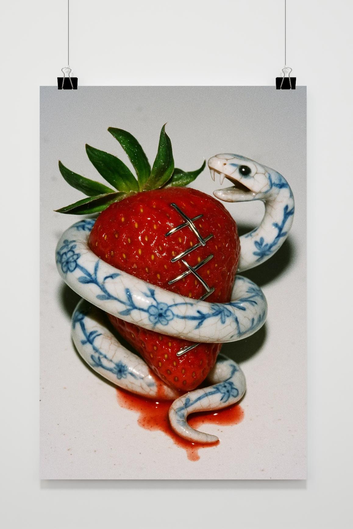 Affiche Strawberry Snake Sculpture de 25 Artstreet