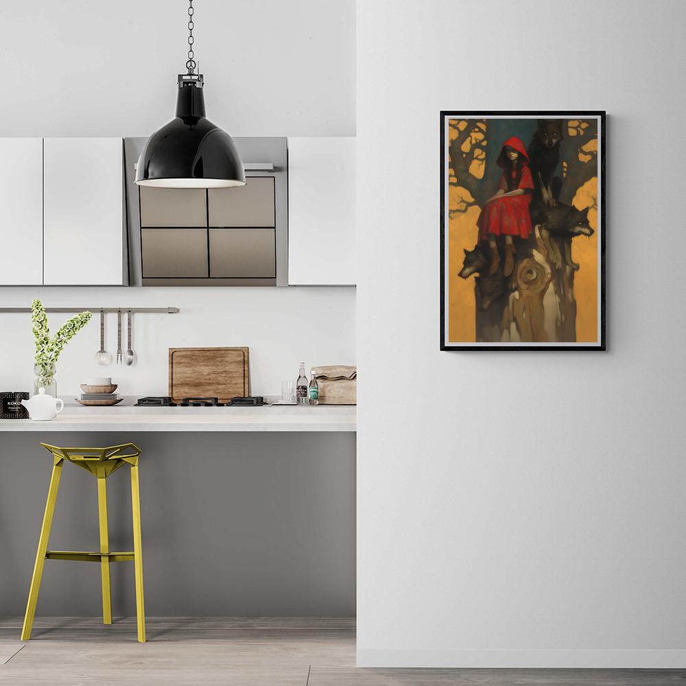 Le Petit Chaperon Rouge dans un intérieur