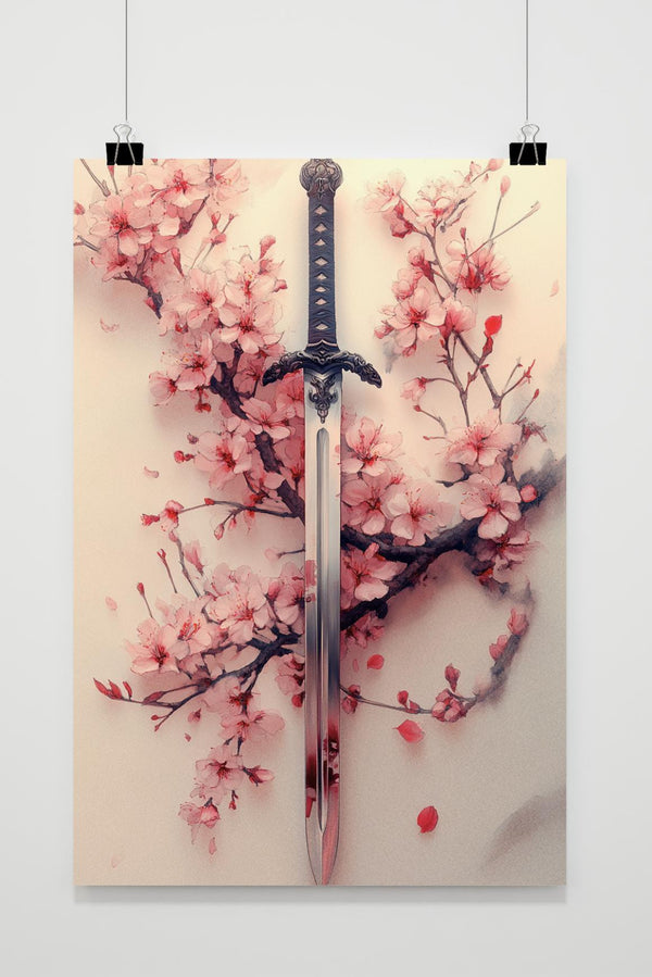 Schwert Kirschblüte Poster