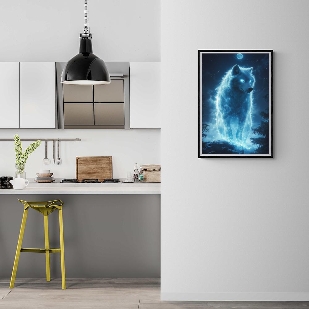 Loup Magique dans un intérieur