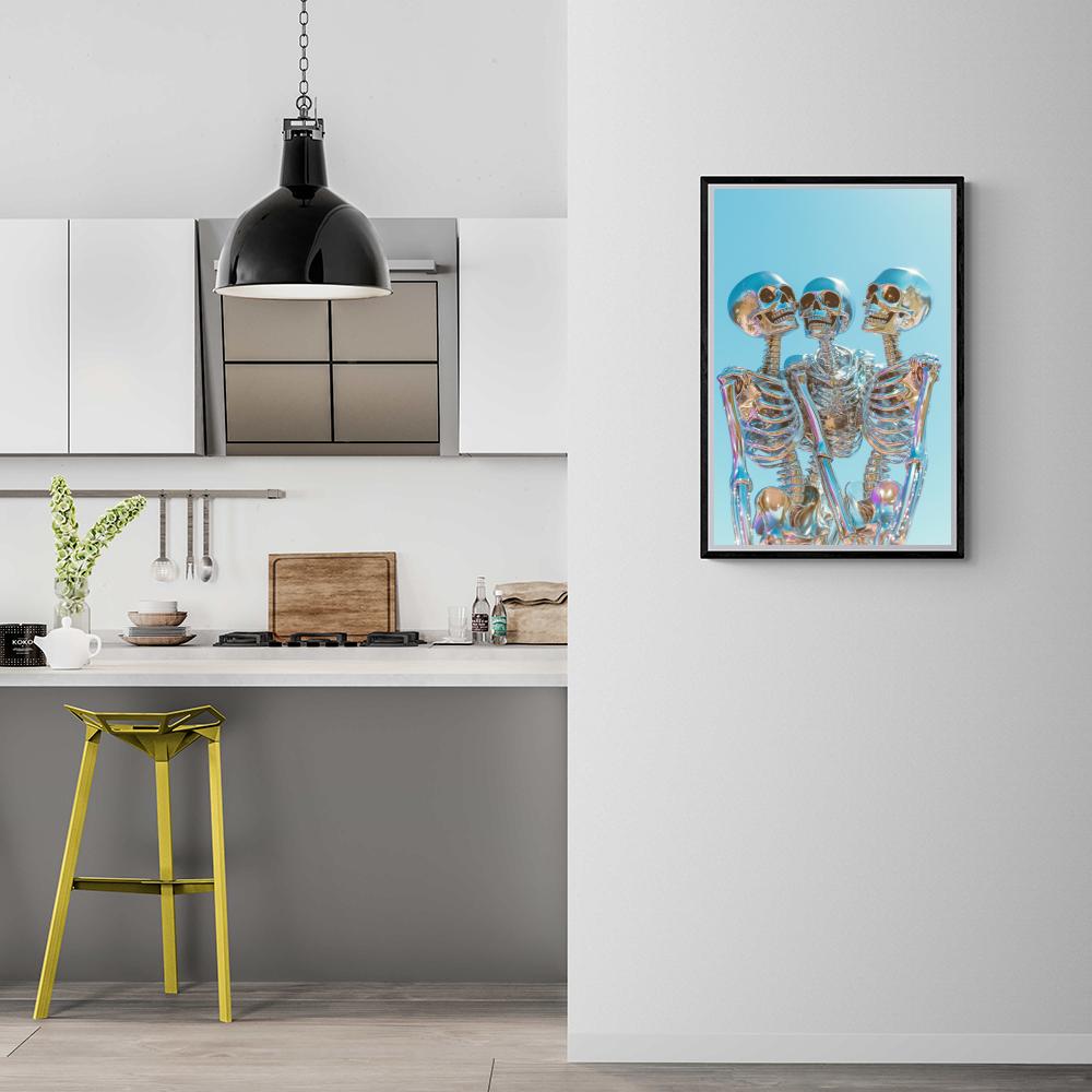 Blije Skeletten dans un intérieur