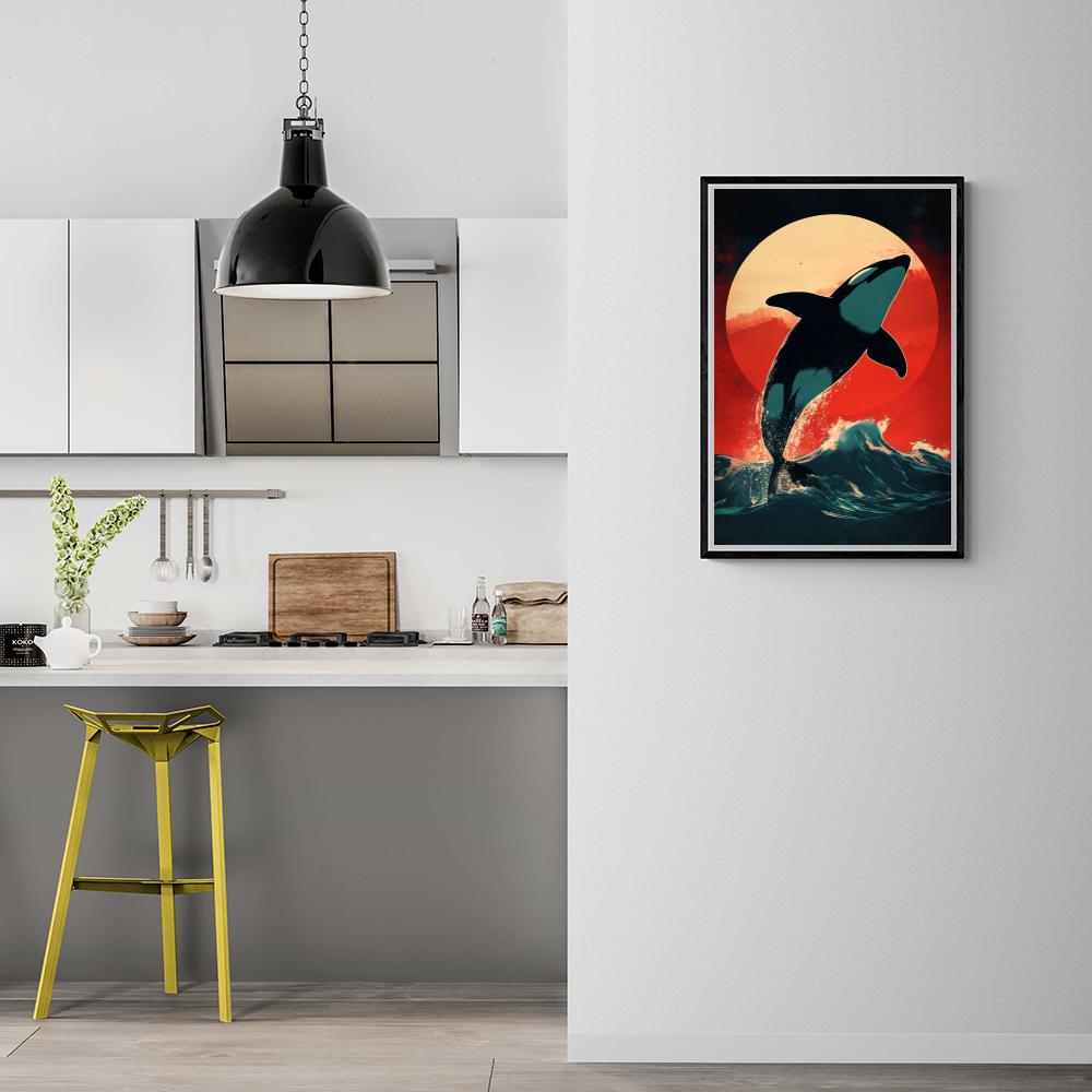 Orca en un interior