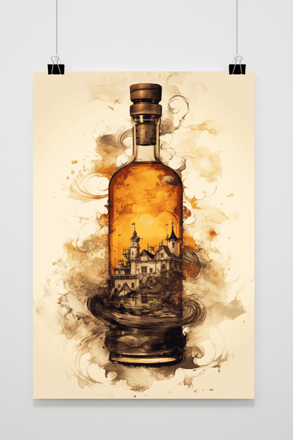 Póster Botella de Whiskey de 25 Artstreet
