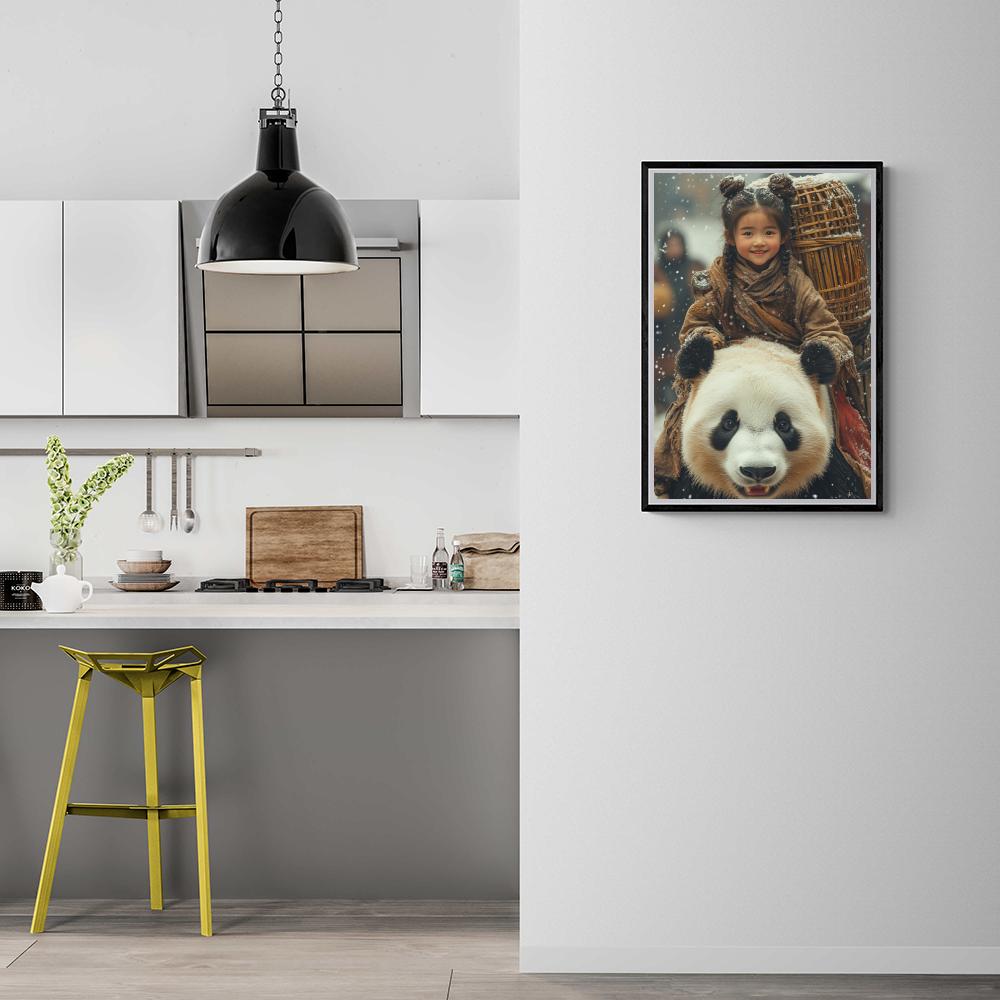 Panda à Vélo dans un intérieur