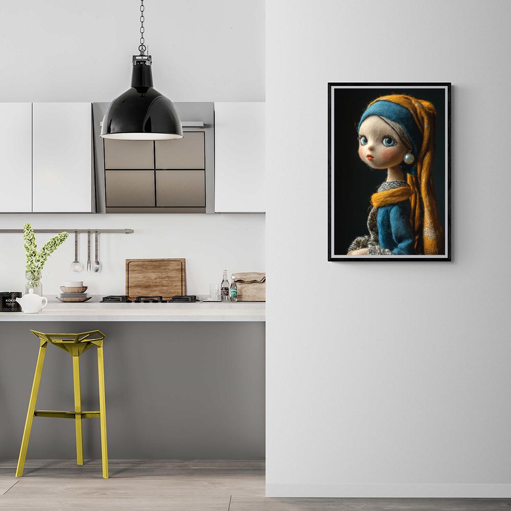 La Jeune Fille à la perle dans un intérieur