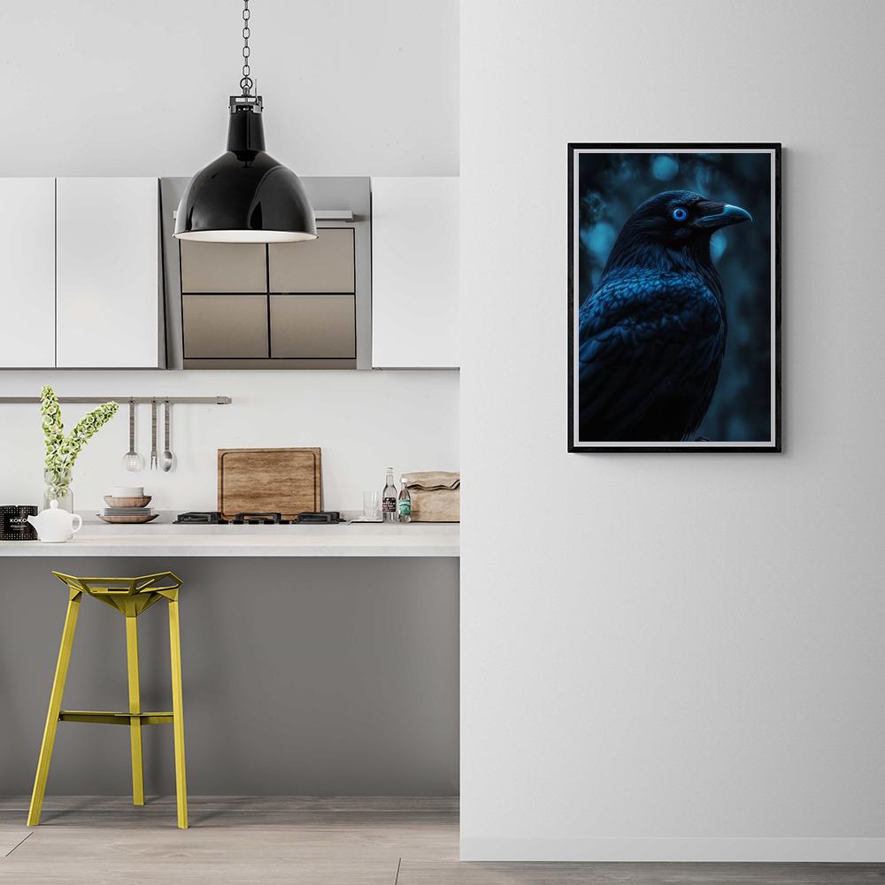 Corbeau dans un intérieur