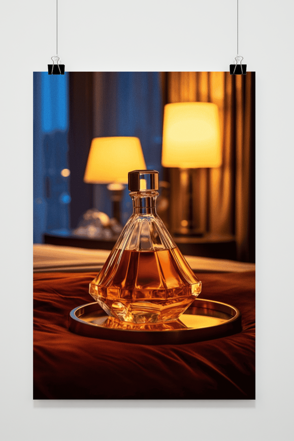 Póster Botella Piramidal de Whiskey
