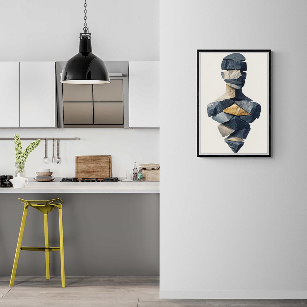 Homme Pierres dans un intérieur