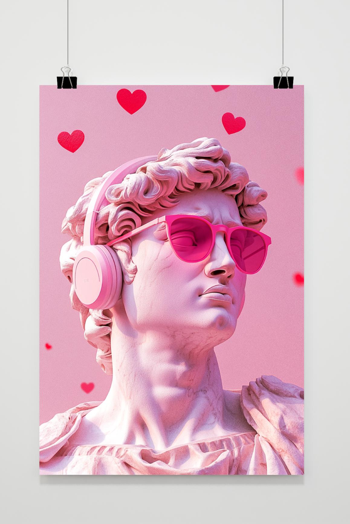 Affiche Dieu Grec Rose de 25 Artstreet