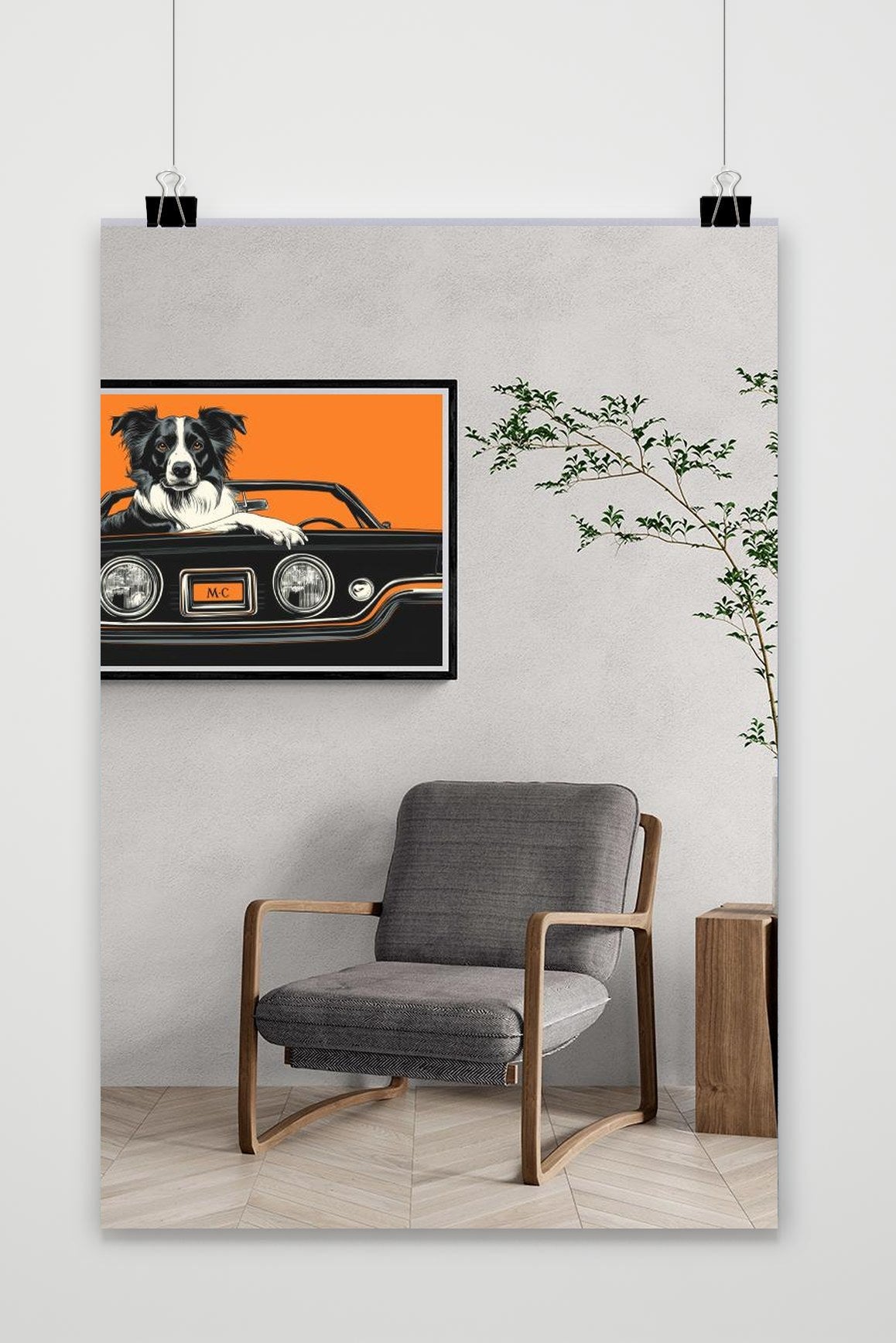 Affiche Chien en Voiture de 25 Artstreet