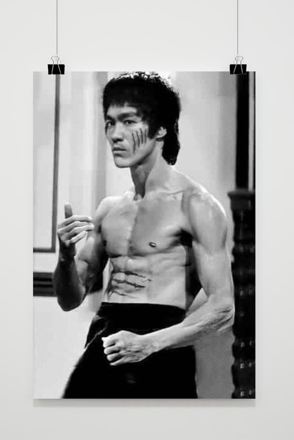 Bruce Lee Zwart-Wit poster