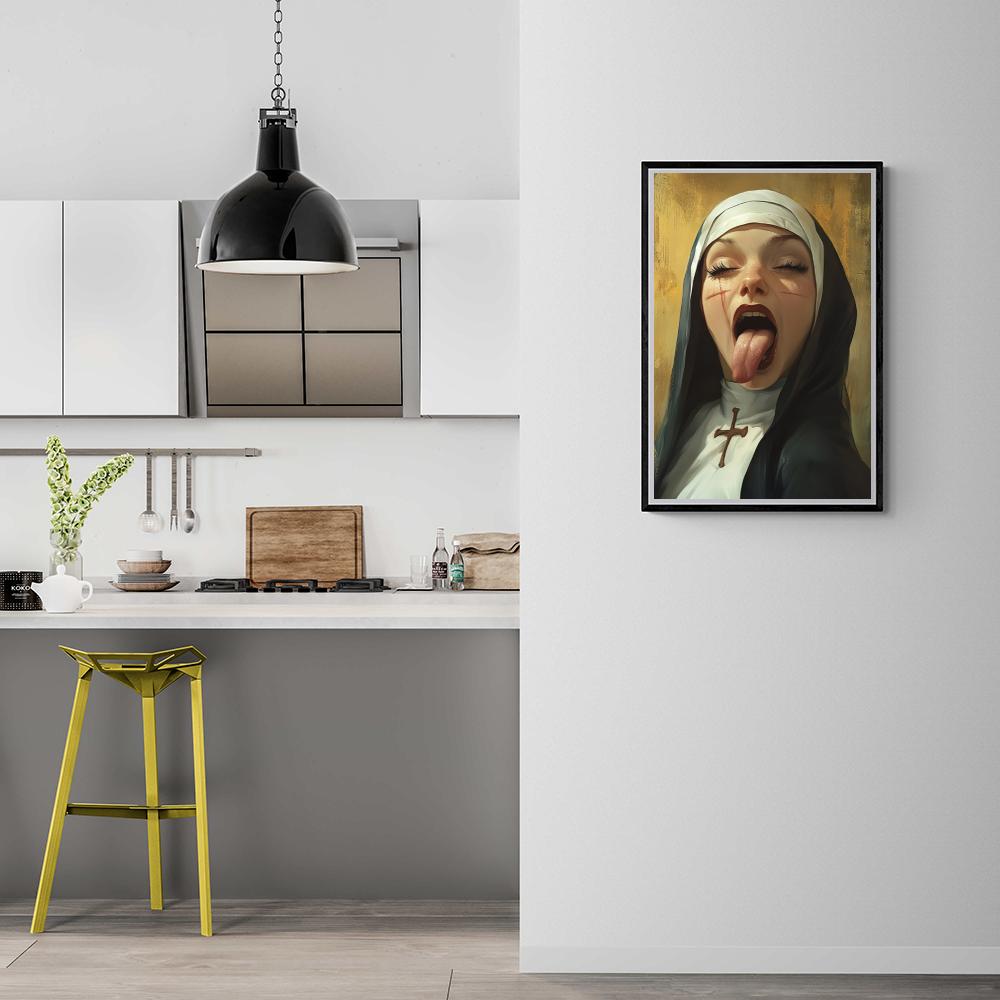 Nonne Cicatrice dans un intérieur
