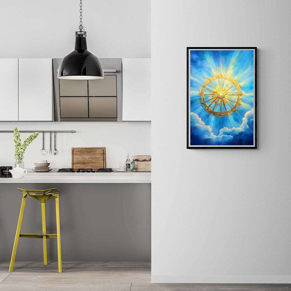 Dharmachakra dans un intérieur