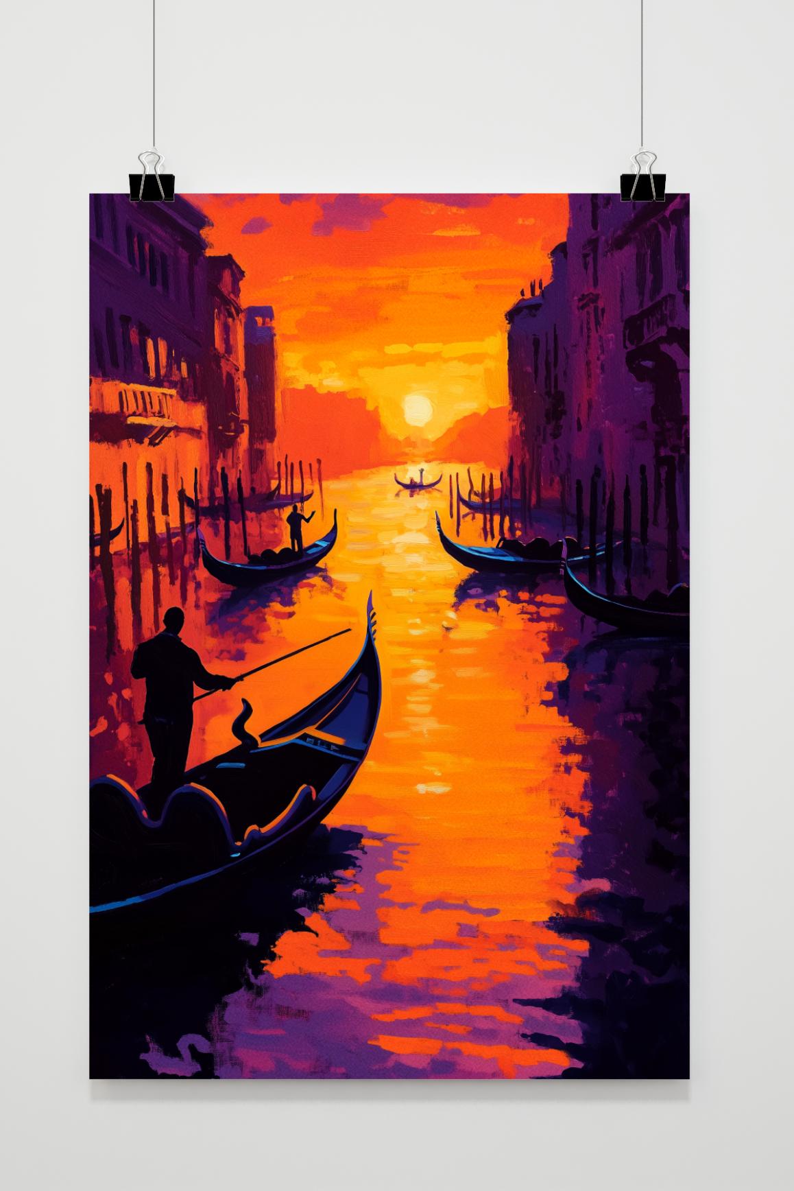 Affiche Canal de Venise de 25 Artstreet