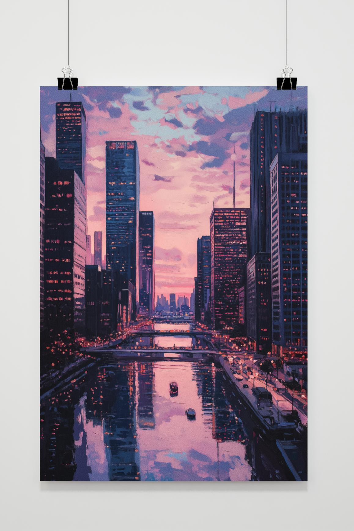 Affiche Paysage Urbain Onirique de 25 Artstreet